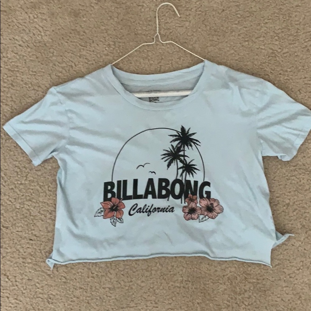 Cropped Baby Blue Billabong Tee